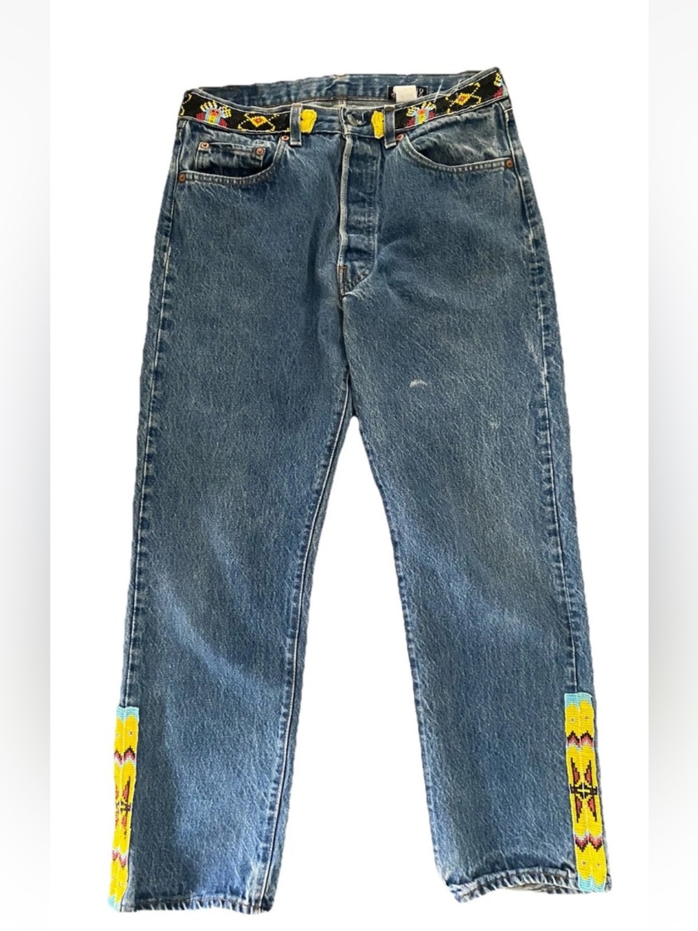 Vintage Levi’s 501 Buzz 18 Beaded Jeans Size 8 W32/L31